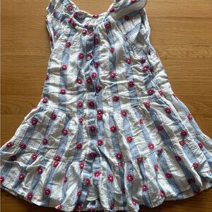 Zara Striped button down with Floral Accents size 5